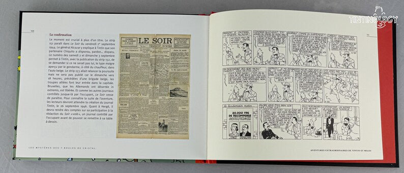 Mysteres De 7 Boules de Cristal 2012 1st Edition Originale Hardback Tintin B&W Strip version Herge EO