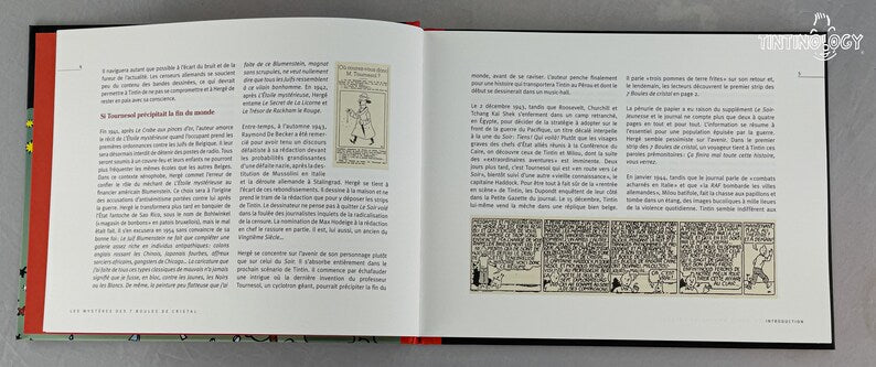 Mysteres De 7 Boules de Cristal 2012 1st Edition Originale Hardback Tintin B&W Strip version Herge EO