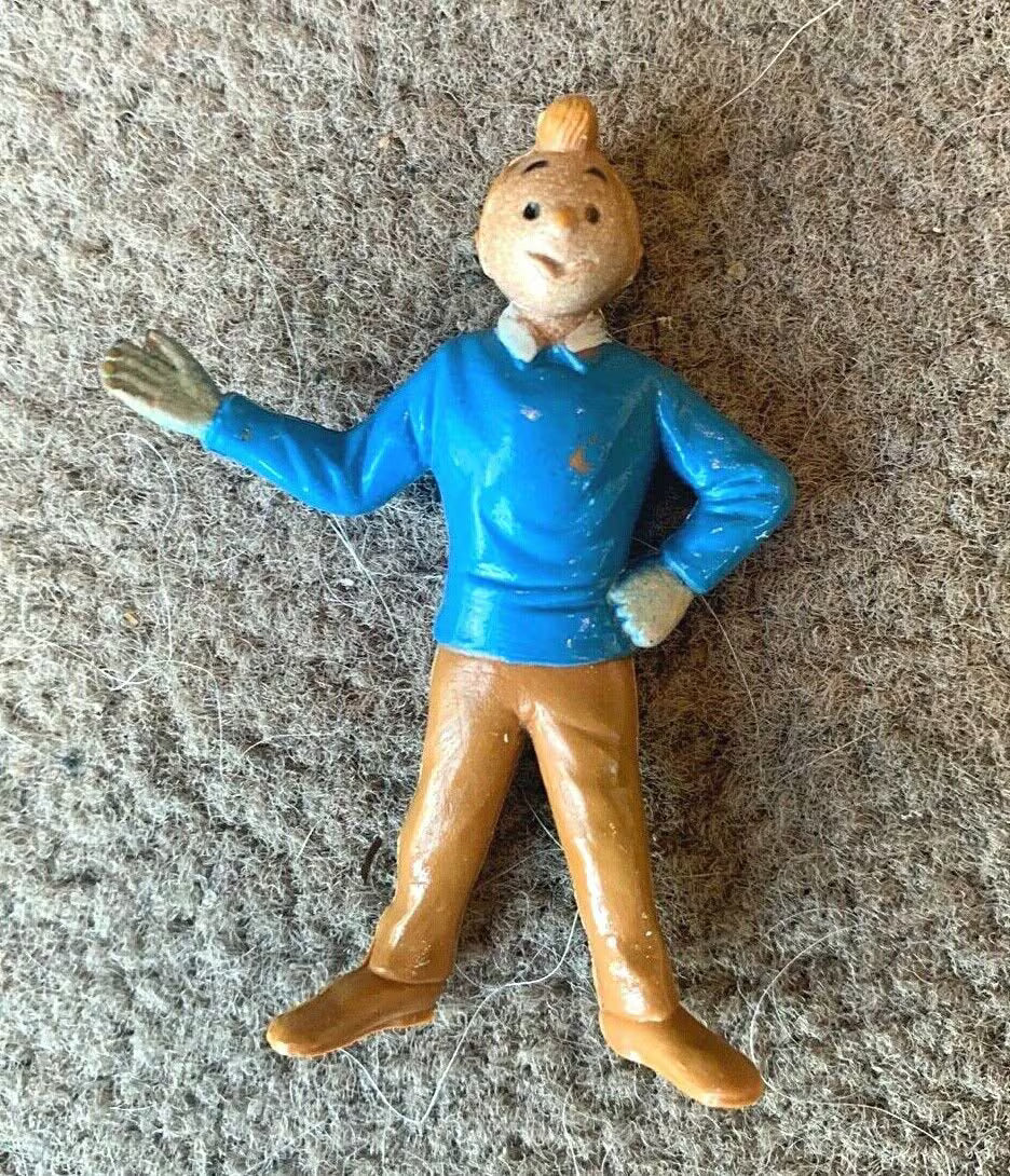 Tintin ESSO Figurine - Vintage 1973 Lake of Sharks Belvision 4.5cm Figure