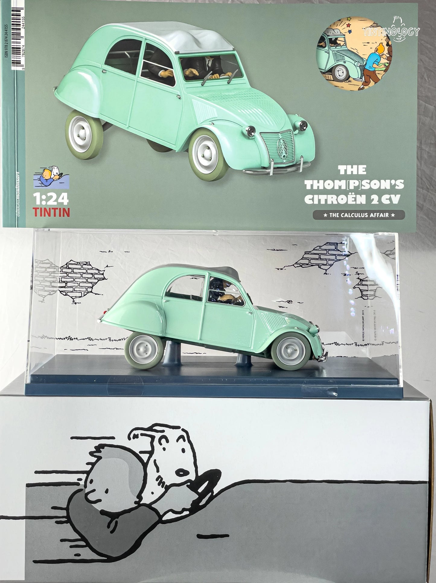 VOITURE TINTIN 1/24 29908 Citroen 2CV: Calculus Affair Hachette Model Car #8