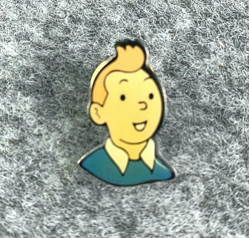 Tintin Yellow Hair Pin Badge: Tintin Character Head Metal Lapel Pin Moulinsart Hergé