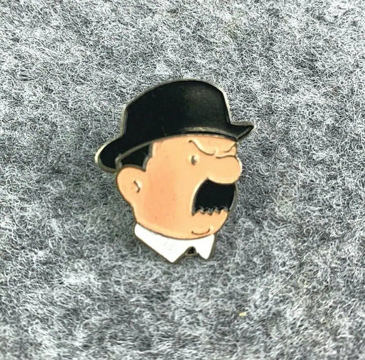 Thompson Pin Badge: Tintin Character Head Metal Lapel Pin Moulinsart Hergé
