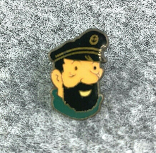 Captain Haddock Pin Badge: Tintin Character Head Metal Lapel Pin Moulinsart Hergé
