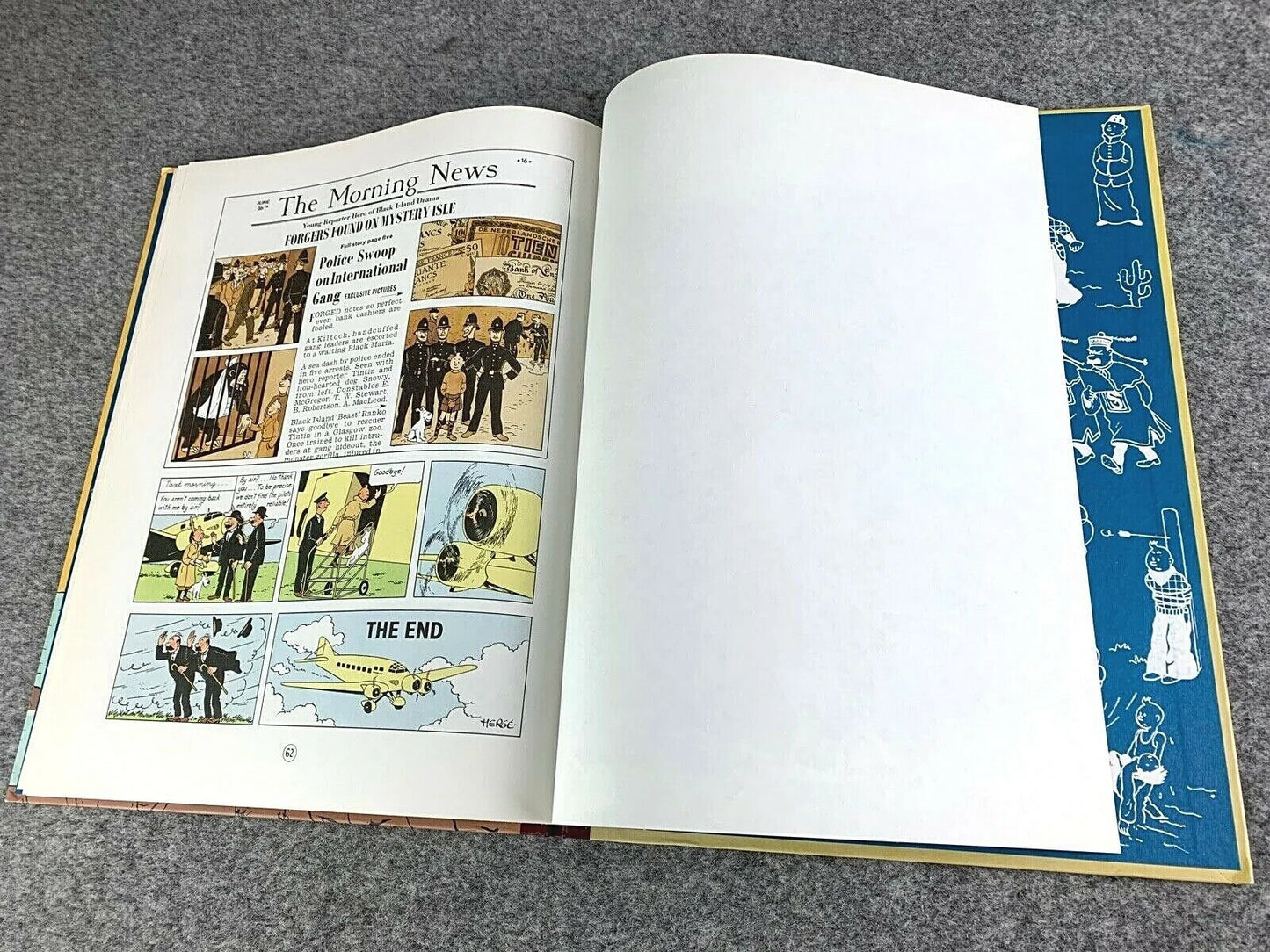 The Black Island: Egmont 2008 UK Hardback Classic Colour Edition Rare Tintin Book Herge