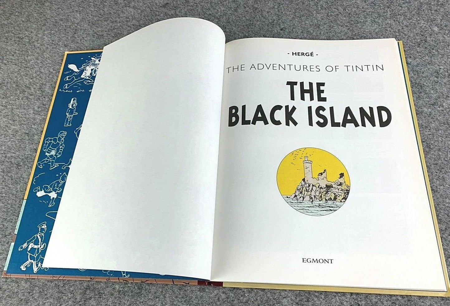 The Black Island: Egmont 2008 UK Hardback Classic Colour Edition Rare Tintin Book Herge