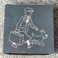 ARCHIVES TINTIN 2D Metal Figurine: Tintin Waits for Boat Broken Ear ML Model Figure