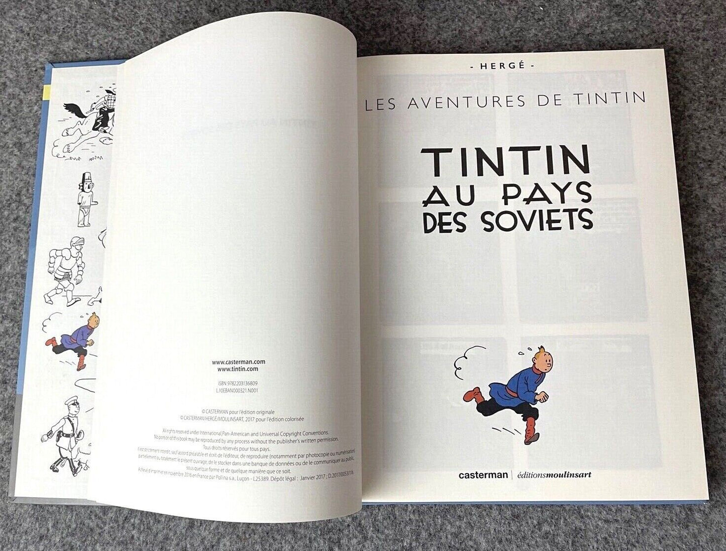 Tintin au pays des Soviets Casterman 2017 1st Colour Edition Hardback BELGIUM EO COMIC