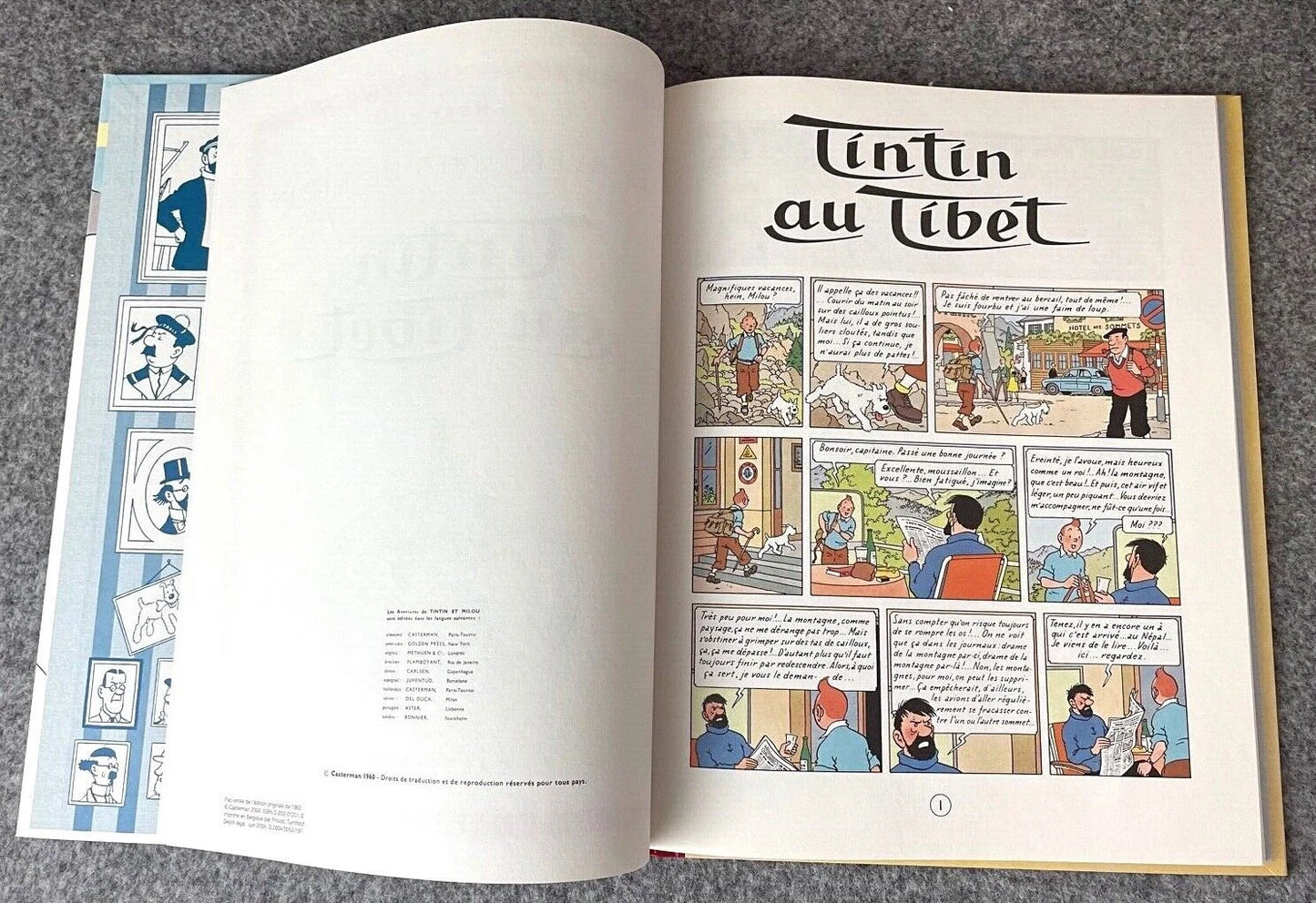 Tintin Au Tibet - Rare Facsimile 1st Colour Edition Hardback Tintin Book 2002 Belge EO