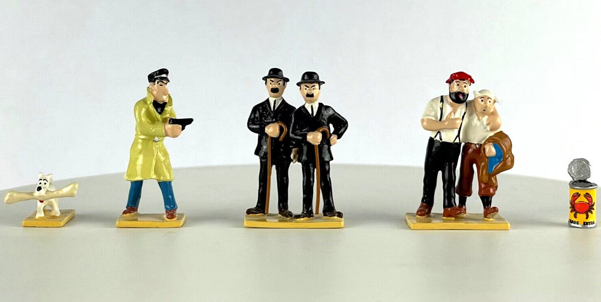Pixi Mini Serie Tintin Set 46239 "Crabe Pinces D' Or" 2009 5x Metal Figurines RARE