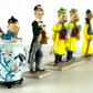 Pixi Mini Serie Tintin Set 2121 "Lotus Bleu" 1995 6x Metal Figurines RARE