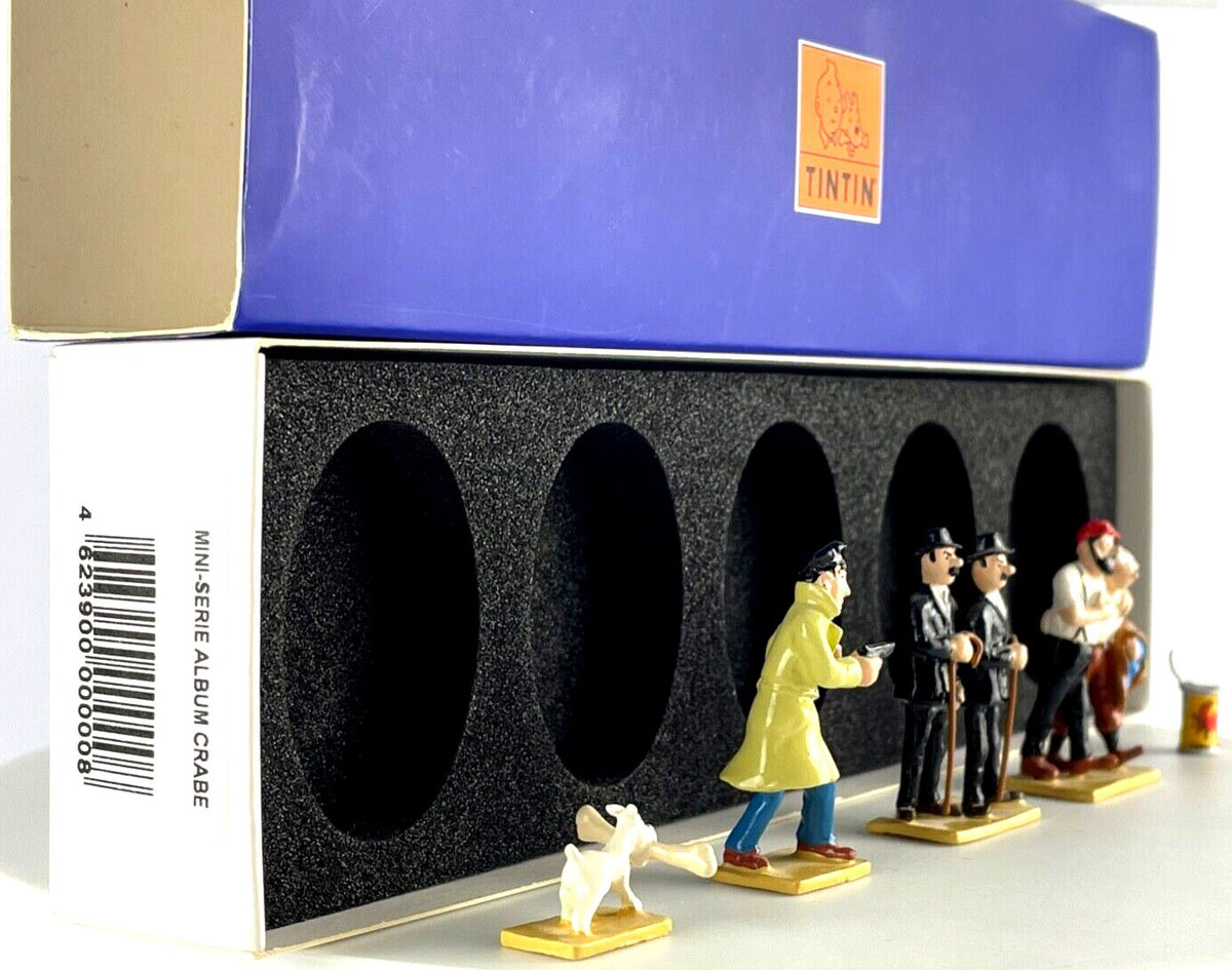 Pixi Mini Serie Tintin Set 46239 "Crabe Pinces D' Or" 2009 5x Metal Figurines RARE
