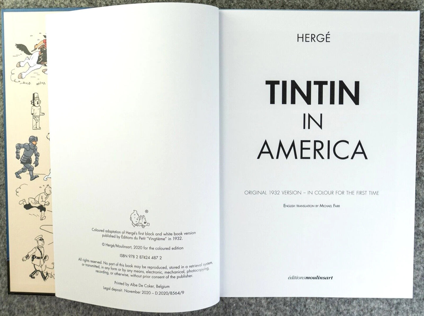 Tintin in America B&W Colorised Version 3 - 2020 HB by Editions Moulinsart
