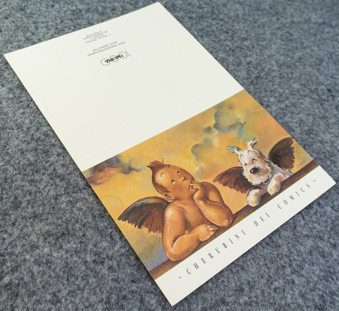 Cherubim Gods Artistic Tintin & Snowy Scene Card by Esteve Fort