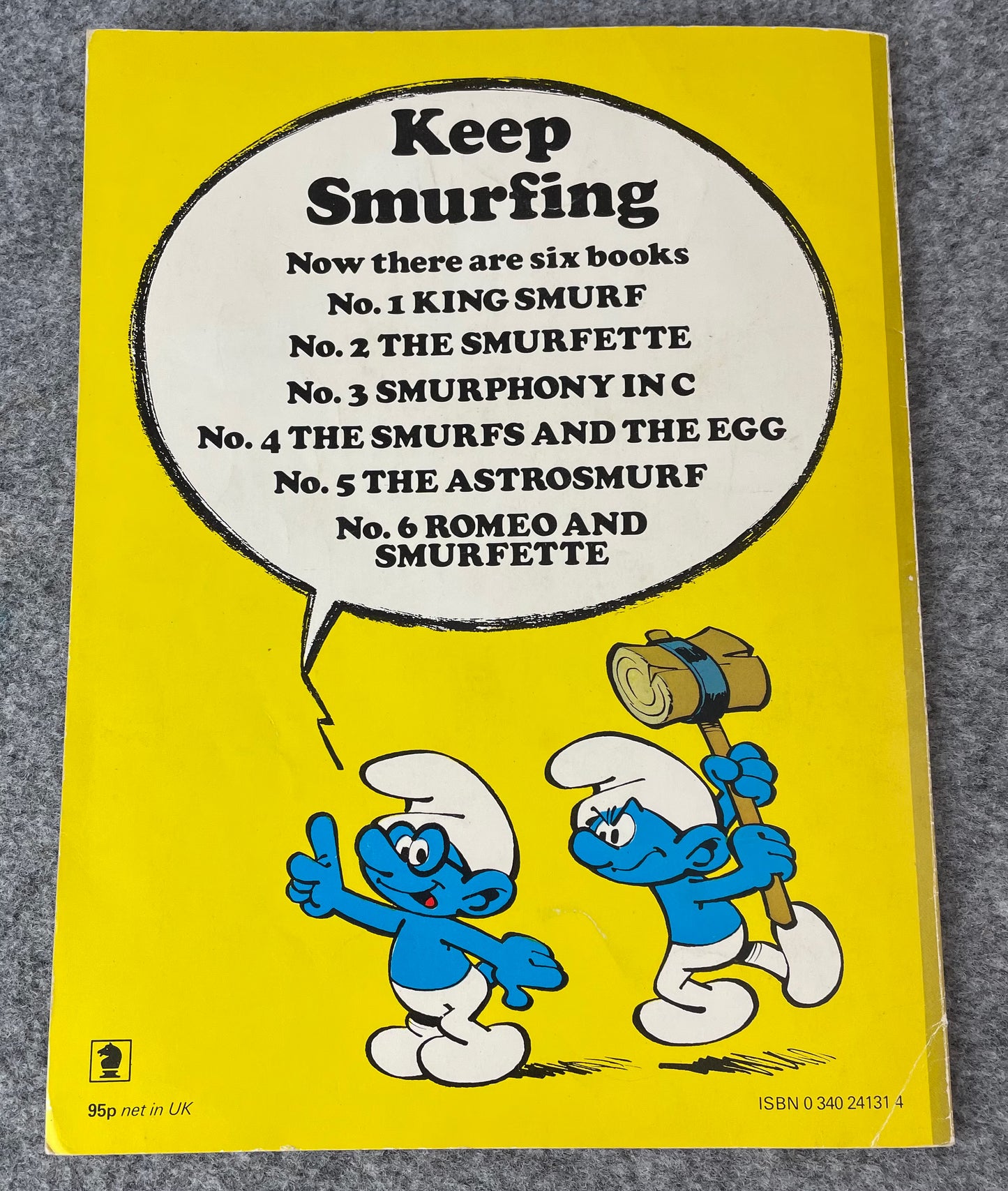 The AstroSmurf: Stories of the Smurfs Comic Book 1979 Hodder 1st Edition PB Peyo