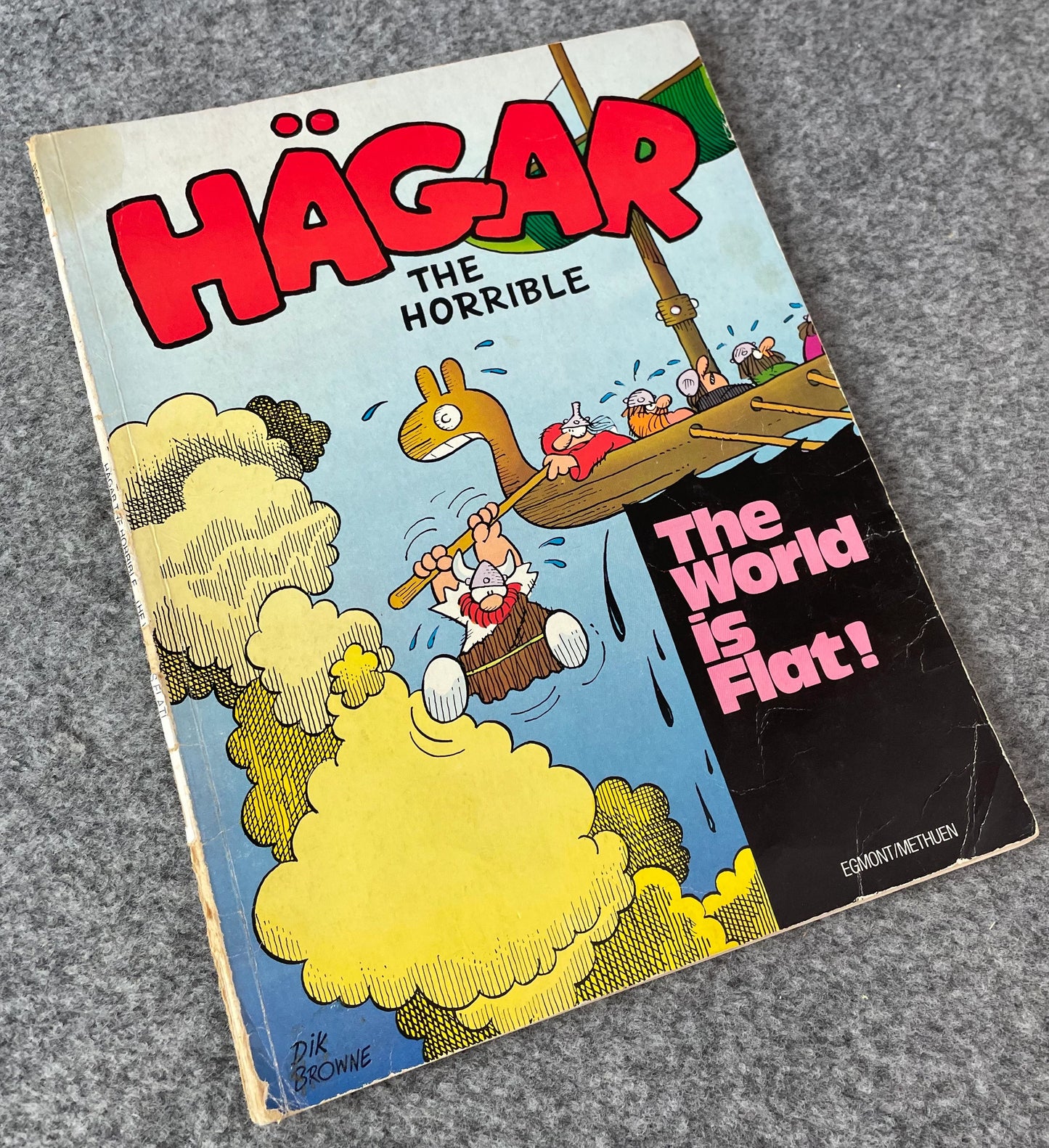 Hagar The Horrible The World is Flat Comic Book - 1978 Methuen PB 1st Edition by Dik Browne