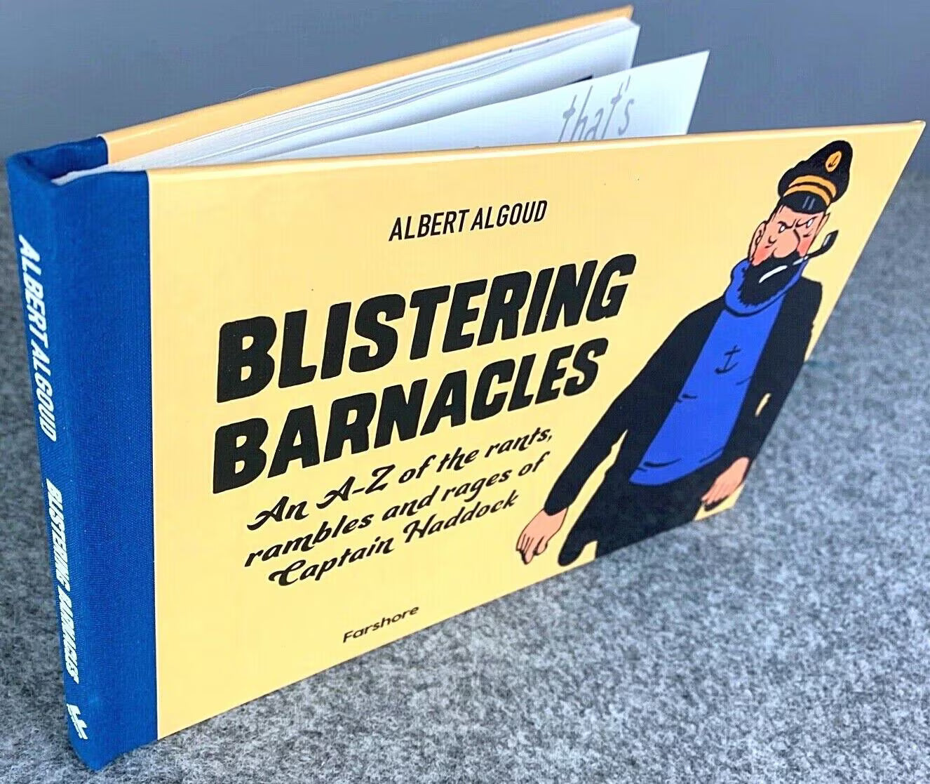 Blistering Barnacles: The rants of Haddock by Algoud 2021 1st Edition Tintin book Herge EO