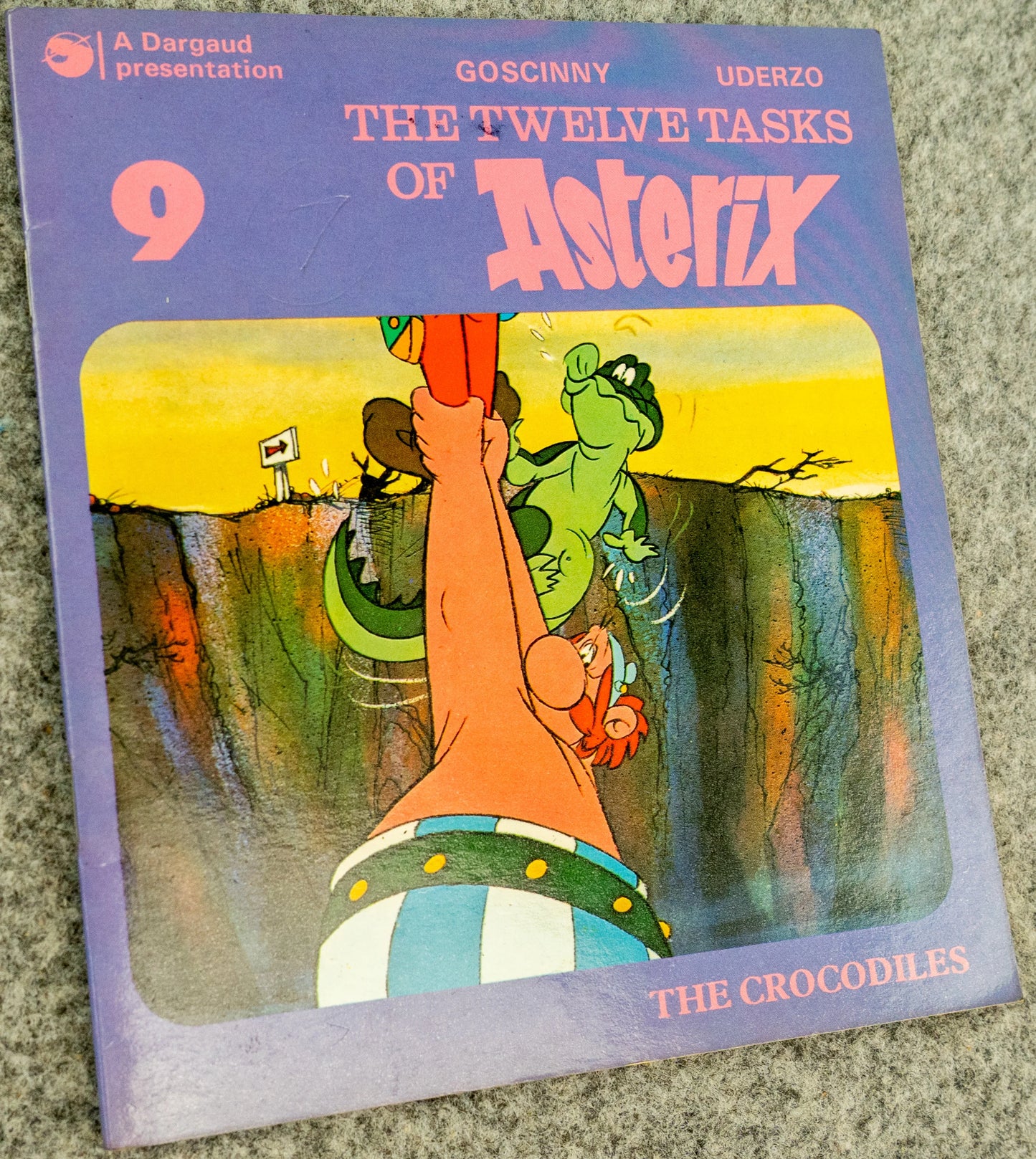 12 Tasks of Asterix Volume 9 The Crocodiles - Vintage Hodder 1970s Paperback UK Edition
