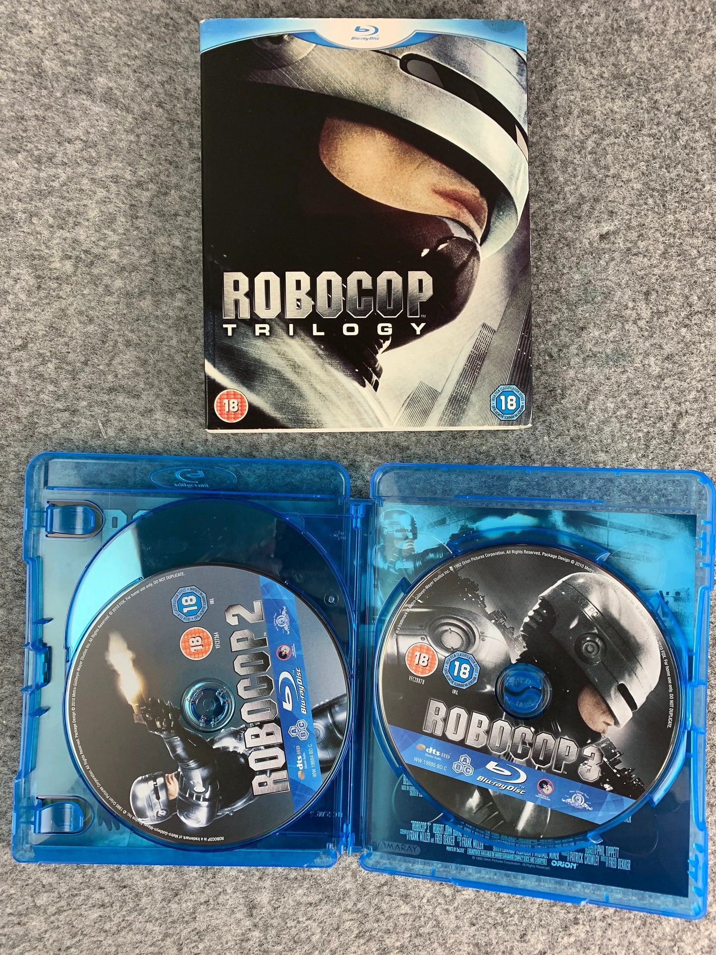 Orion Pictures Robocop Trilogy 1 2 & 3 Blu Ray DVD 3 Disc Set 1987 - 2010 Movies