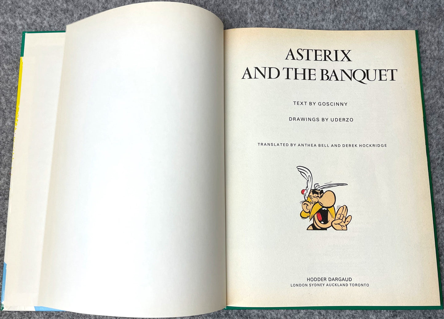 Asterix & The Banquet 1979 Hodder/Stoughton 2nd UK Edition Rare HB Book EO Uderzo