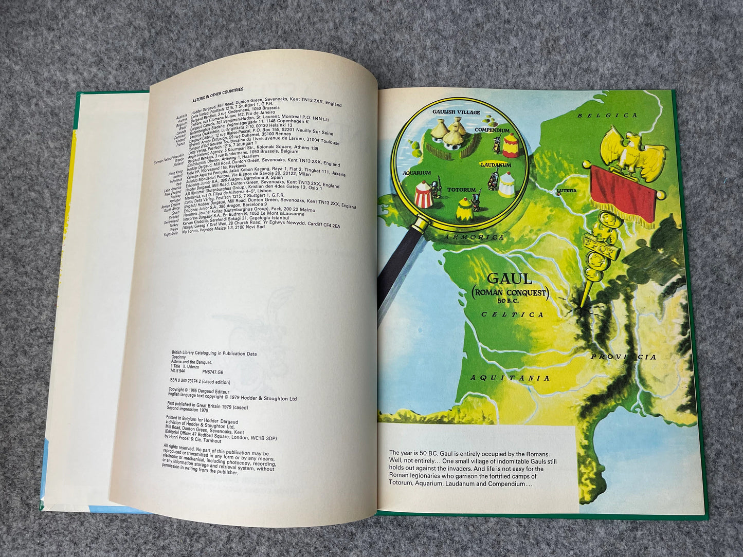 Asterix & The Banquet 1979 Hodder/Stoughton 2nd UK Edition Rare HB Book EO Uderzo