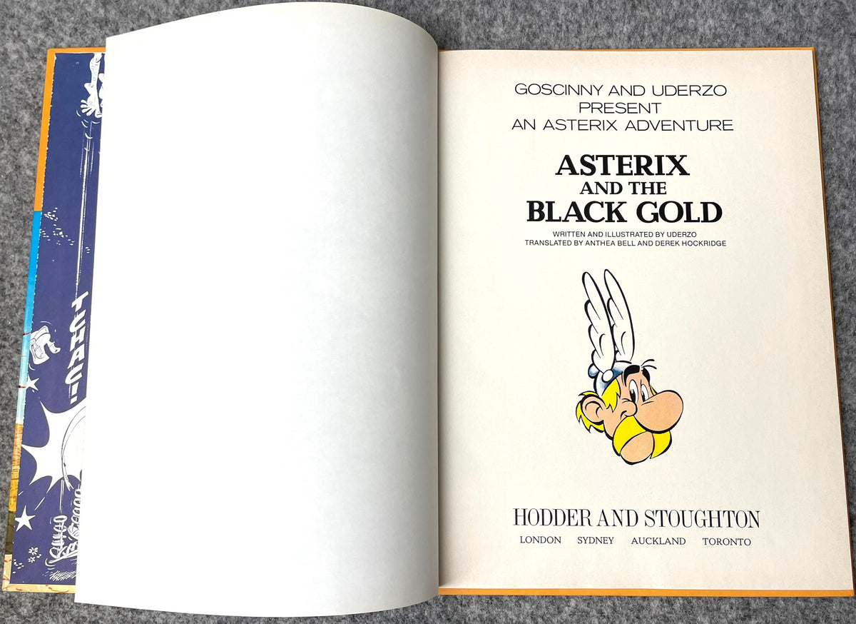 Asterix & The Black Gold 1982 Hodder/Stoughton 2nd UK Edition Rare HB Comic Book Uderzo