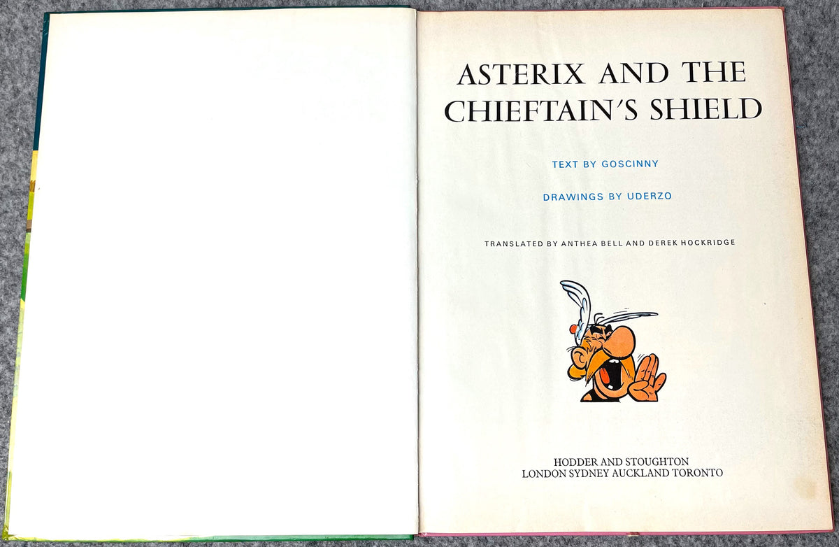 Asterix & Chieftains Shield 1978 Hodder/Stoughton 2nd UK Edition Rare HB Comic Book Uderzo