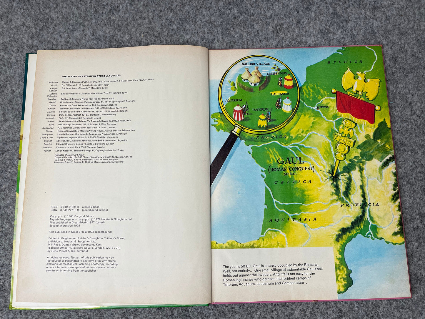 Asterix & Chieftains Shield 1978 Hodder/Stoughton 2nd UK Edition Rare HB Comic Book Uderzo