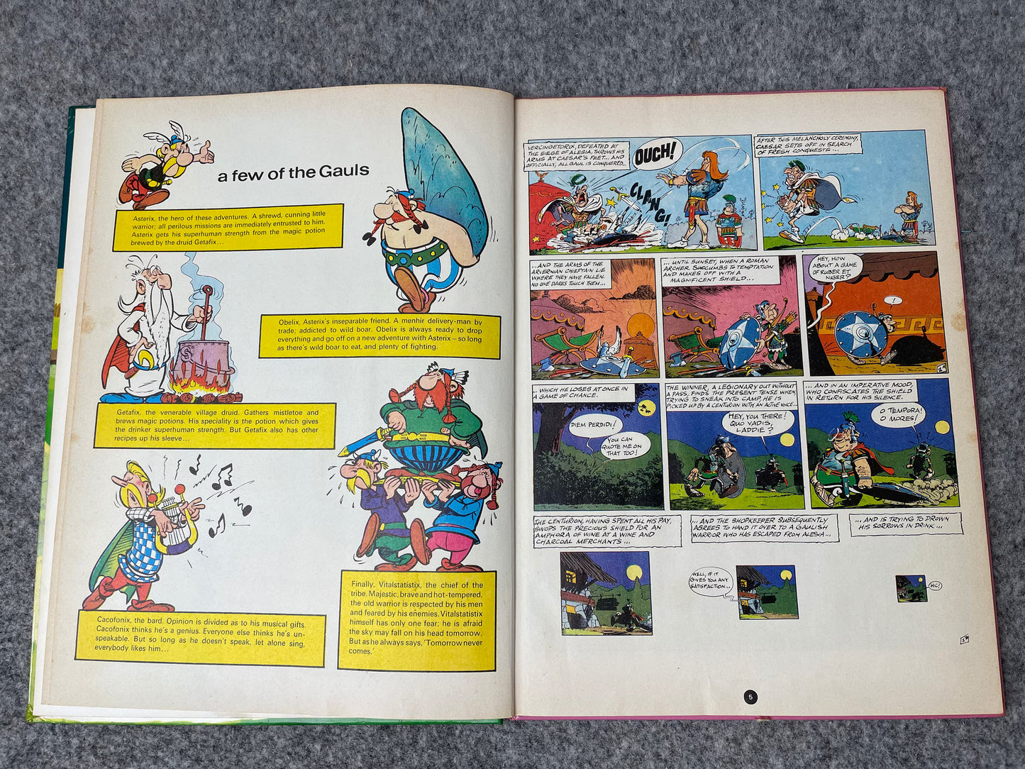 Asterix & Chieftains Shield 1978 Hodder/Stoughton 2nd UK Edition Rare HB Comic Book Uderzo