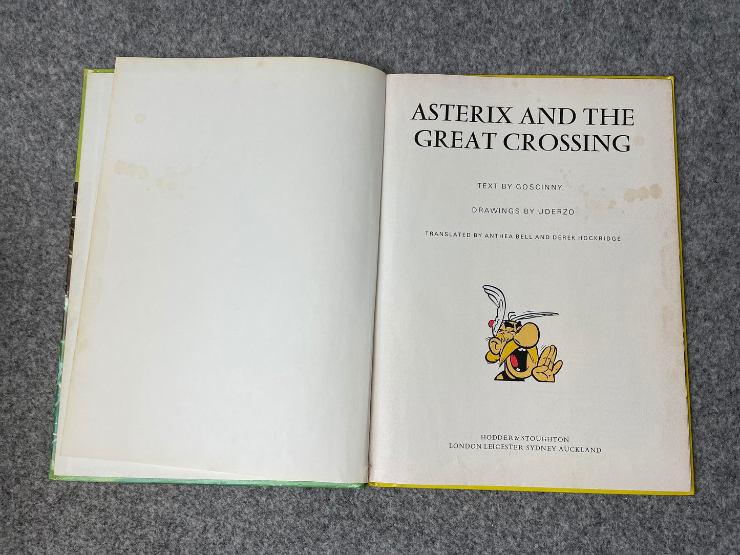Asterix & The Great Crossing 1976 Hodder/Stoughton 2nd UK Edition Rare HB Comic Book Uderzo