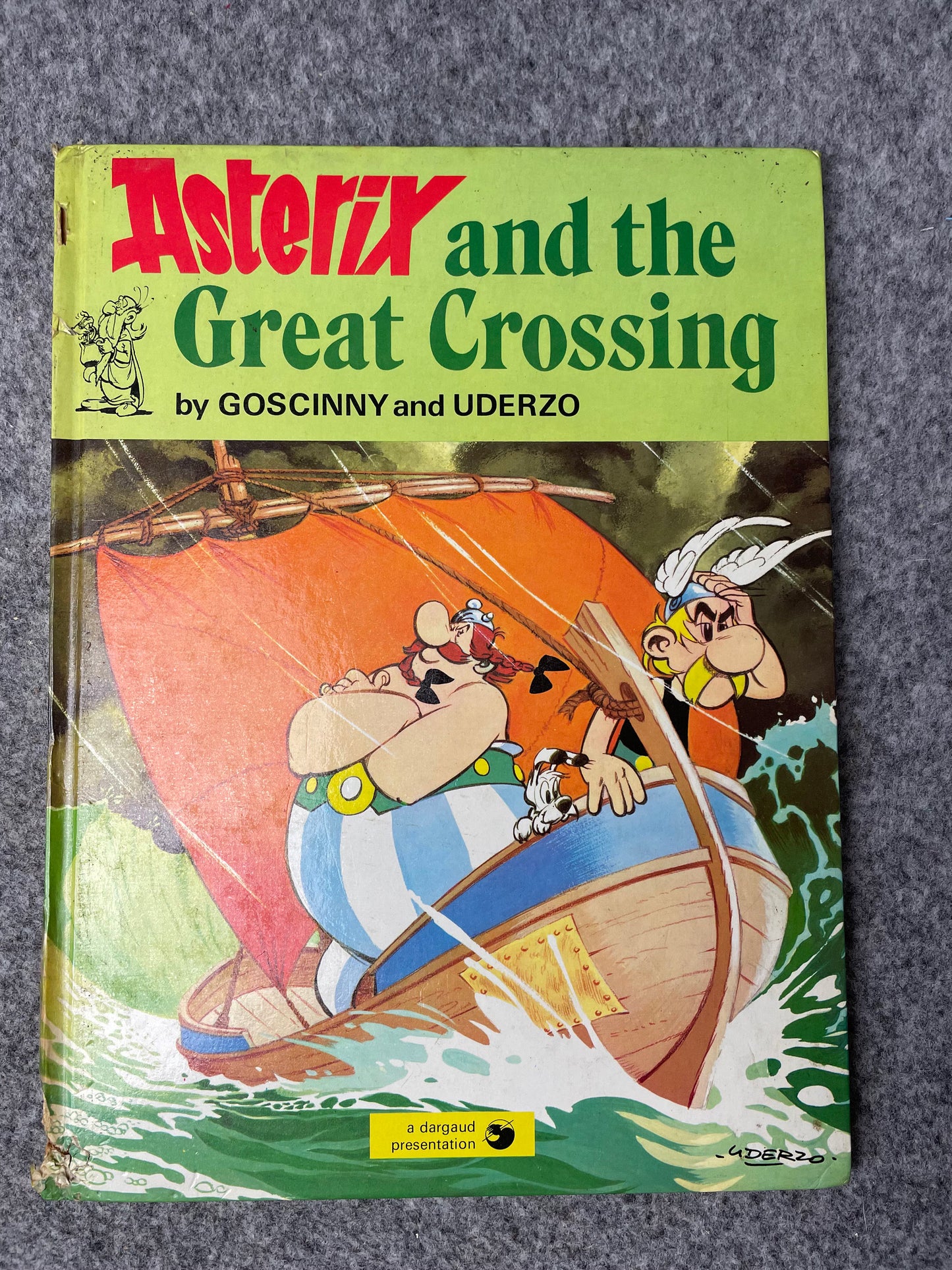 Asterix & The Great Crossing 1976 Hodder/Stoughton 2nd UK Edition Rare HB Comic Book Uderzo