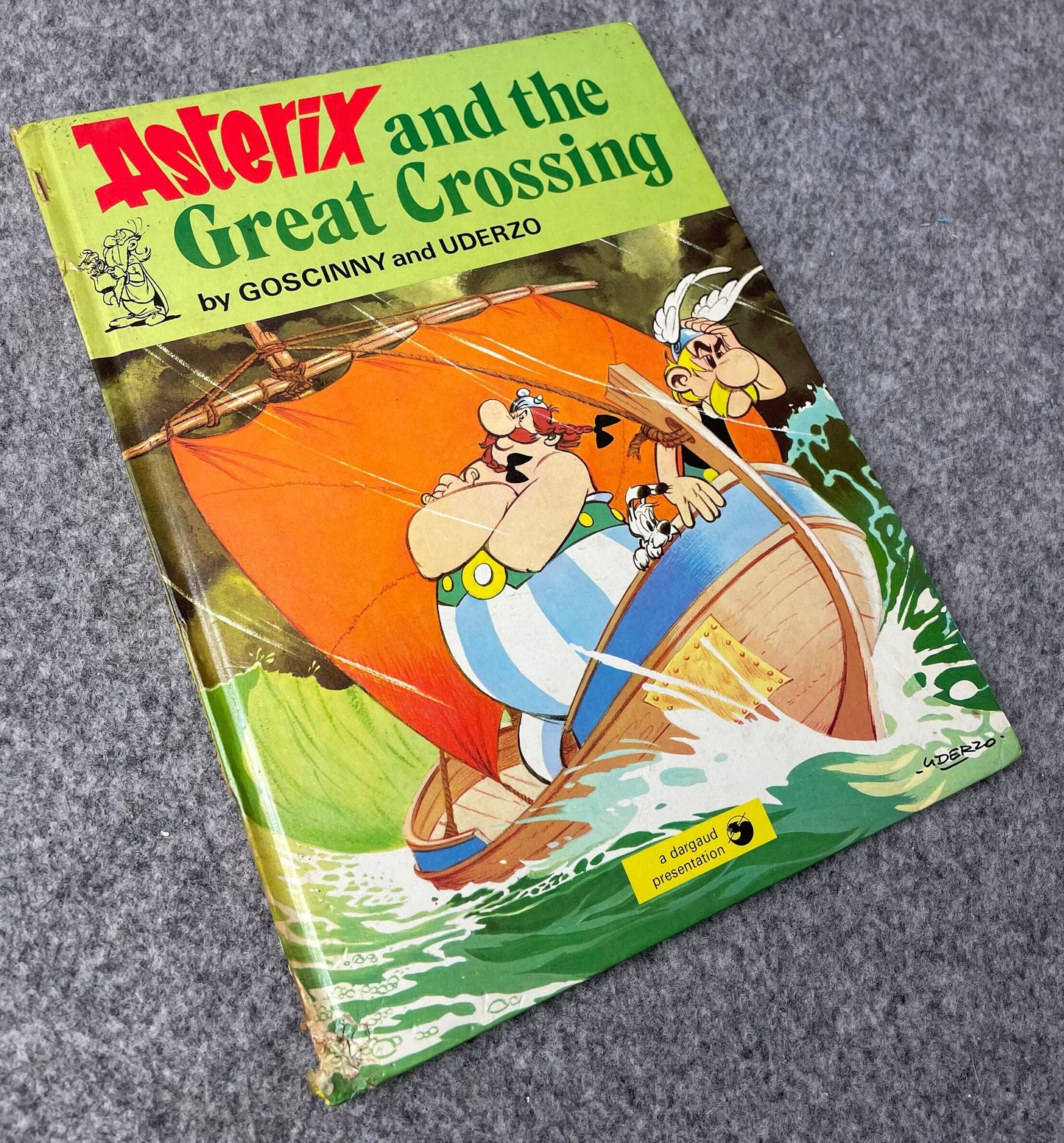Asterix & The Great Crossing 1976 Hodder/Stoughton 2nd UK Edition Rare HB Comic Book Uderzo