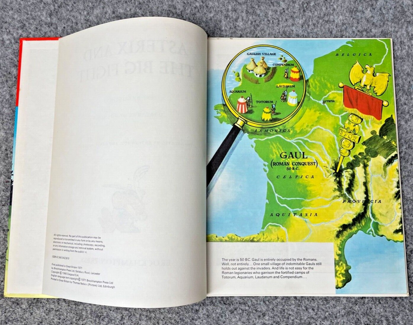 Asterix and the Big Fight: 1971 Brockhampton 1st UK Edition HB Book EO Uderzo