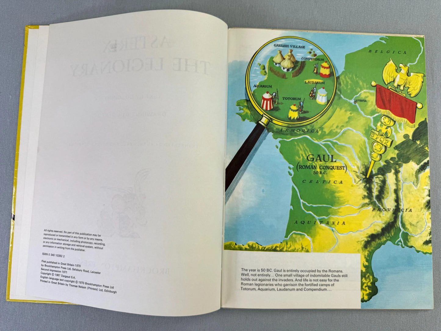 Asterix the Legionary 1971 Hodder/Stoughton 2nd UK Edition Rare HB Comic Book Uderzo