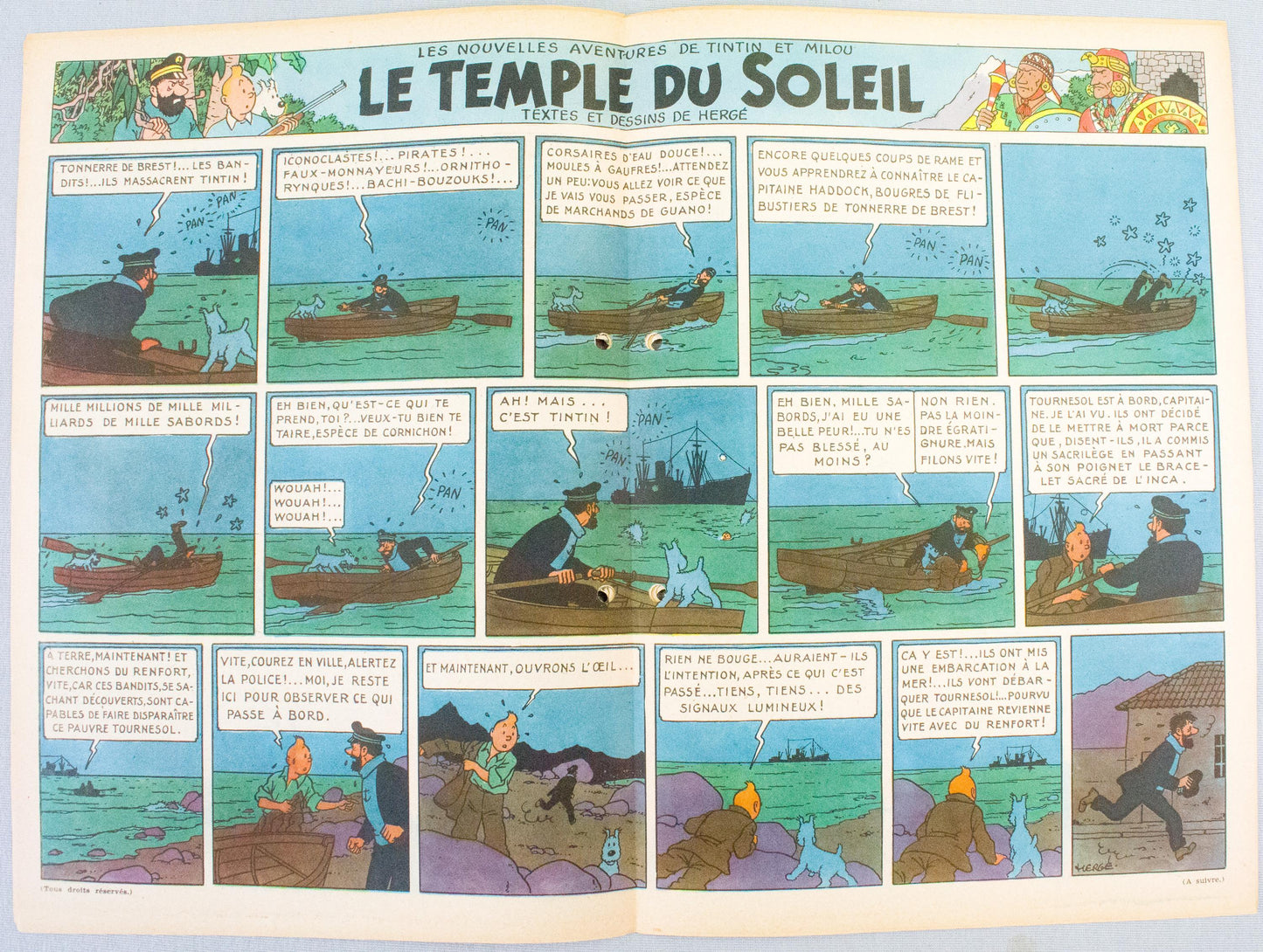 JOURNAL TINTIN Issue 23 1947: Herge Cover Edition Originale Vintage Comic EO