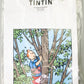 Moulinsart "Tintin Climbing Tree" Adults T-Shirt: White Cotton T Shirt - ML Hergé