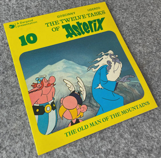 12 Tasks of Asterix Volume 10 Old Man Mountains - Vintage Hodder 1970s Paperback UK Edition