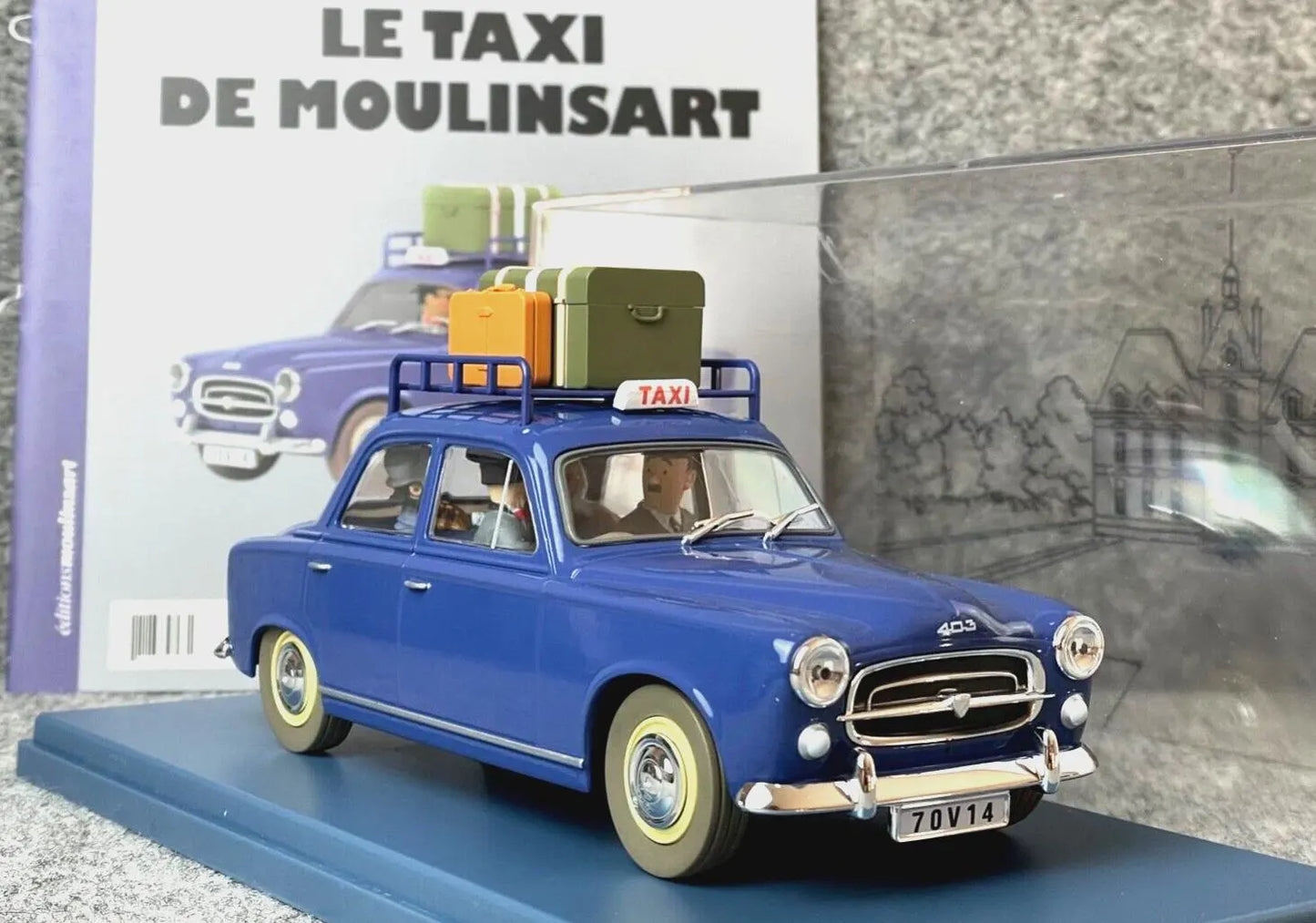 HACHETTE Tintin Car 1/24 #37 Peugeot 403: Castafiore Emerald Model Figure