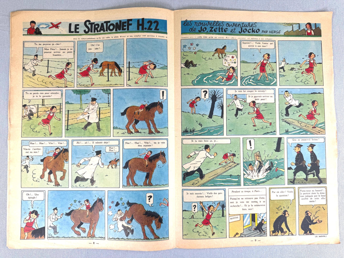 Journal Tintin Issue 37: 1948 Herge Cover Edition Vintage Comic EO Couverture