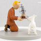 Tintin Finds ship - Secret Unicorn Moulinsart Box Scene Figurine 9cm Model Coffret