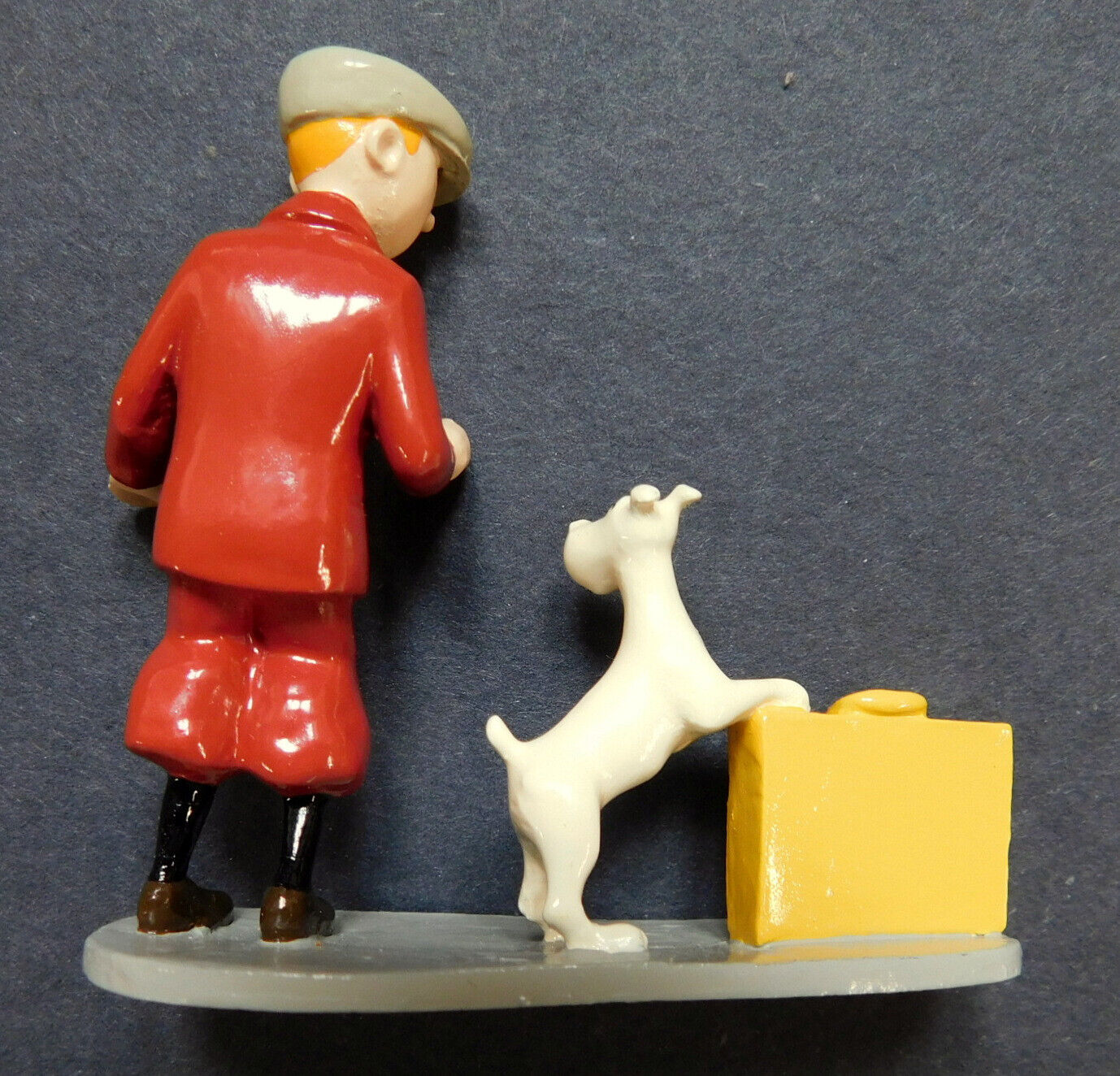 Pixi Figurine 4545 "Tintin et Milou Valise" Broken Ear 1994 Rare Metal Figure