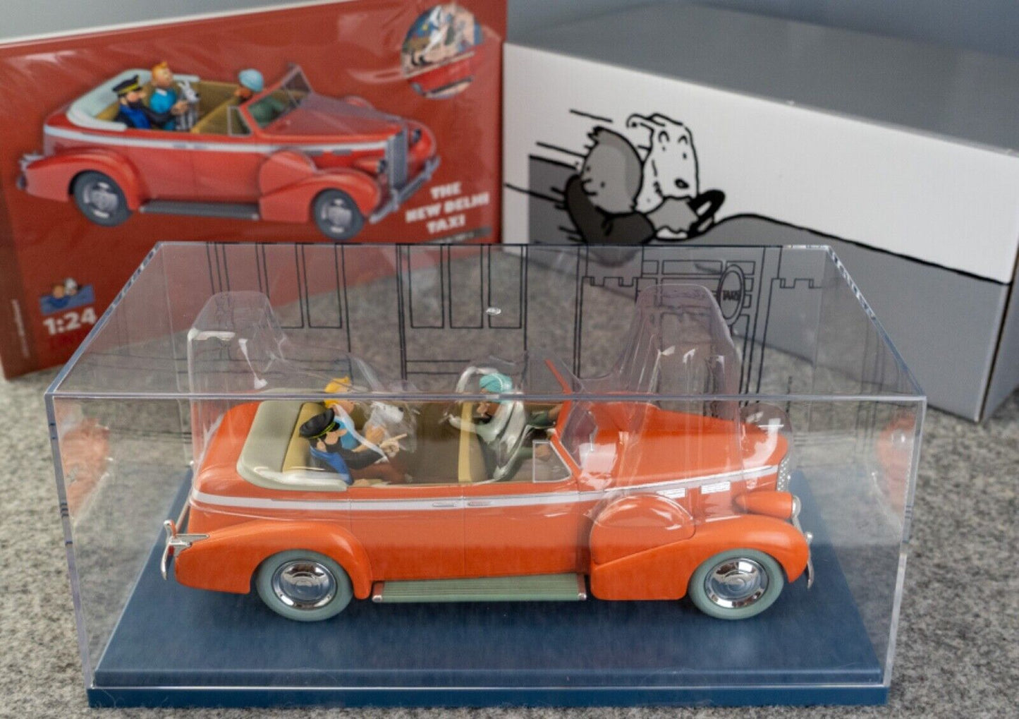 HACHETTE TINTIN 1/24 29903 New Delhi Taxi: Cadillac Fleetwood Model Car #3 Tibet