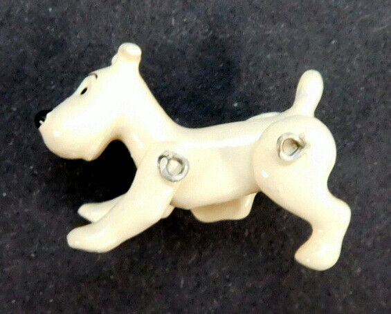 Pixi Tintin Figurine Articulee 2501 "Milou" Articulated 1993 Rare Metal Snowy Figure