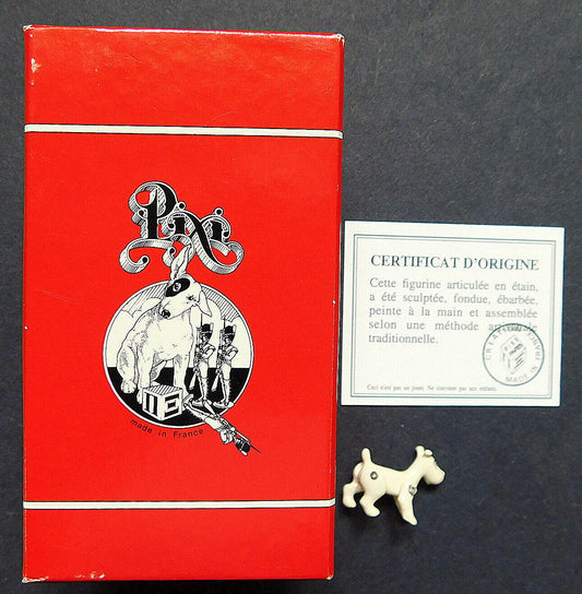 Pixi Tintin Figurine Articulee 2501 "Milou" Articulated 1993 Rare Metal Snowy Figure