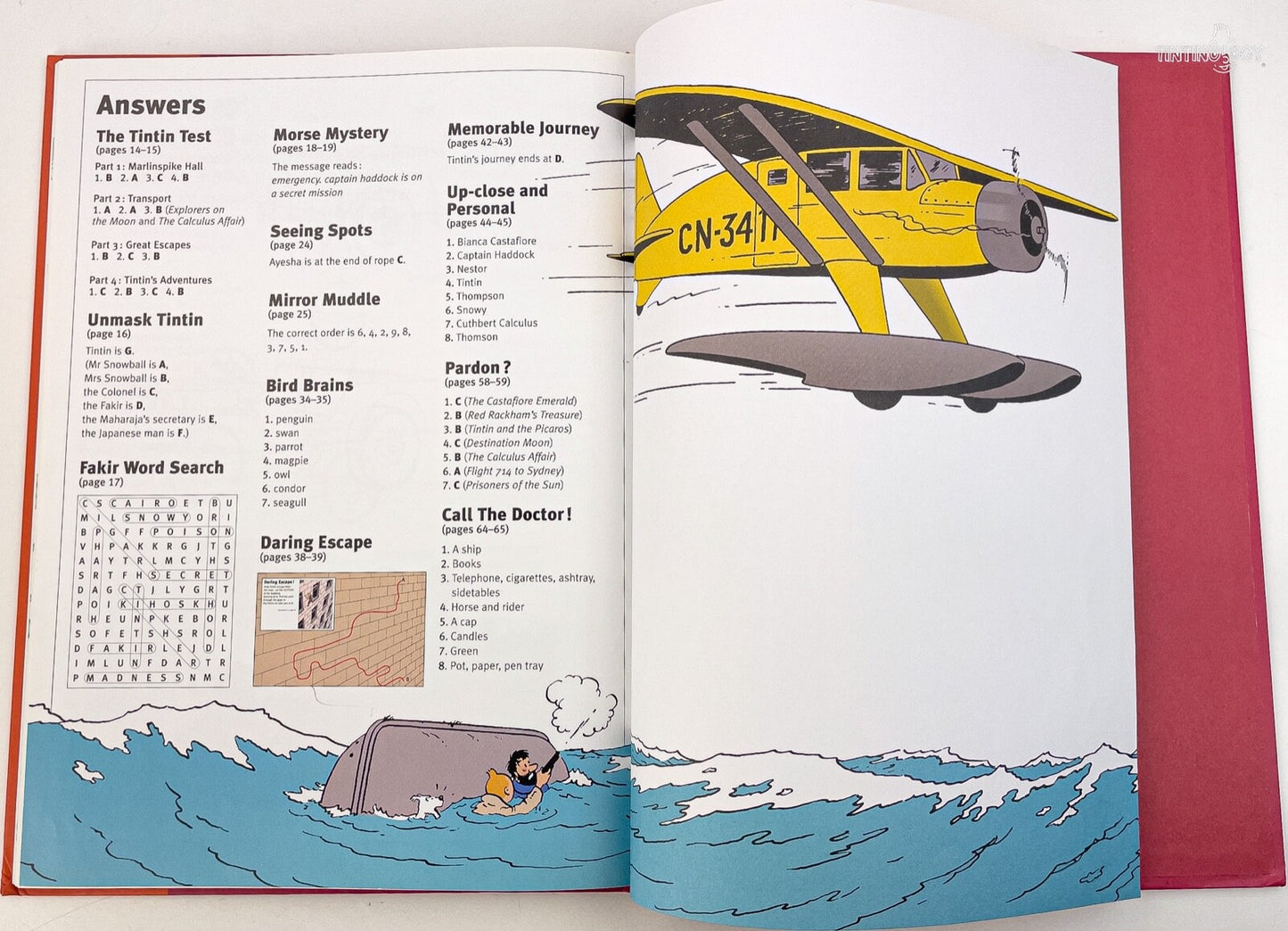 Tintin & Snowy Action Play Book Volume 2 - Hardback Egmont Edition