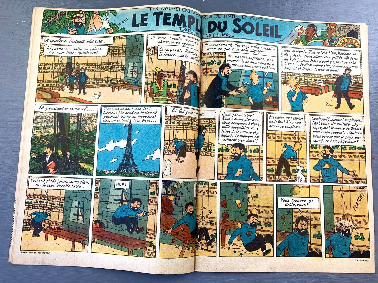 Journal Tintin Issue 10 1948 Herge Cover Edition Originale HB Vintage Comic EO