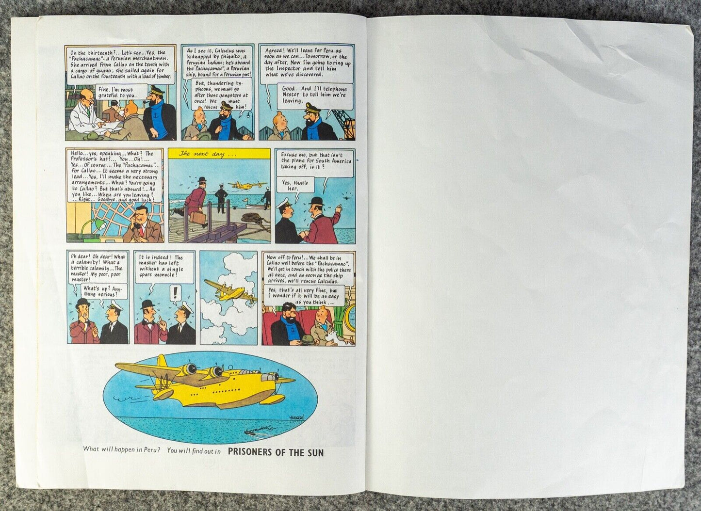 The Seven Crystal Balls - Tintin Mammoth UK Paperback Edition Book 1990s