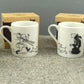 Set of 4 Moulinsart Tintin Mugs:  B&W and Colourised Mug Set 2022