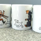 Set of 4 Moulinsart Tintin Mugs:  B&W and Colourised Mug Set 2022