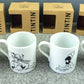 Set of 4 Moulinsart Tintin Mugs:  B&W and Colourised Mug Set 2022