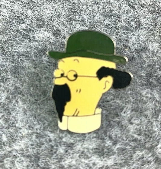 Professor Calculus Pin Badge: Tintin Character Head Metal Lapel Pin Moulinsart Hergé